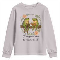 It Is A Good Day To Read A Book Youth Sweatshirt Frog Book Lover - Wonder Print Shop