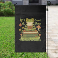 It Is A Good Day To Read A Book Garden Flag Funny Frog Reading - Wonder Print Shop