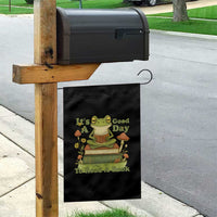 It Is A Good Day To Read A Book Garden Flag Funny Frog Reading - Wonder Print Shop