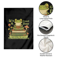 It Is A Good Day To Read A Book Garden Flag Funny Frog Reading - Wonder Print Shop