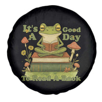 It Is A Good Day To Read A Book Spare Tire Cover Funny Frog Reading - Wonder Print Shop