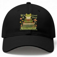 It Is A Good Day To Read A Book Baseball Cap Funny Frog Reading