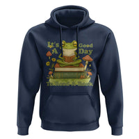 It Is A Good Day To Read A Book Hoodie Funny Frog Reading - Wonder Print Shop