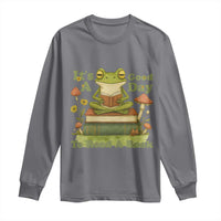 It Is A Good Day To Read A Book Long Sleeve Shirt Funny Frog Reading - Wonder Print Shop