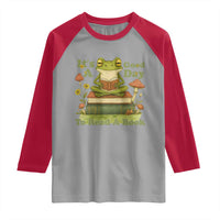 It Is A Good Day To Read A Book Raglan Shirt Funny Frog Reading - Wonder Print Shop