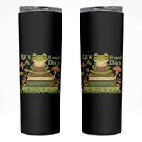 It Is A Good Day To Read A Book Skinny Tumbler Funny Frog Reading