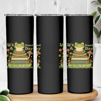 It Is A Good Day To Read A Book Skinny Tumbler Funny Frog Reading
