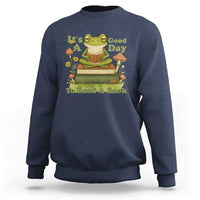 It Is A Good Day To Read A Book Sweatshirt Funny Frog Reading - Wonder Print Shop