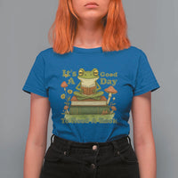 It Is A Good Day To Read A Book T Shirt For Women Funny Frog Reading - Wonder Print Shop