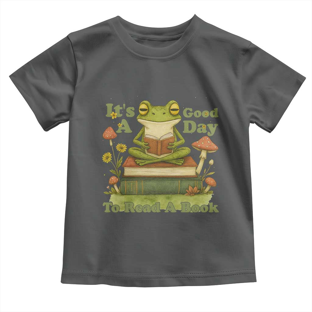 It Is A Good Day To Read A Book Toddler T Shirt Funny Frog Reading - Wonder Print Shop