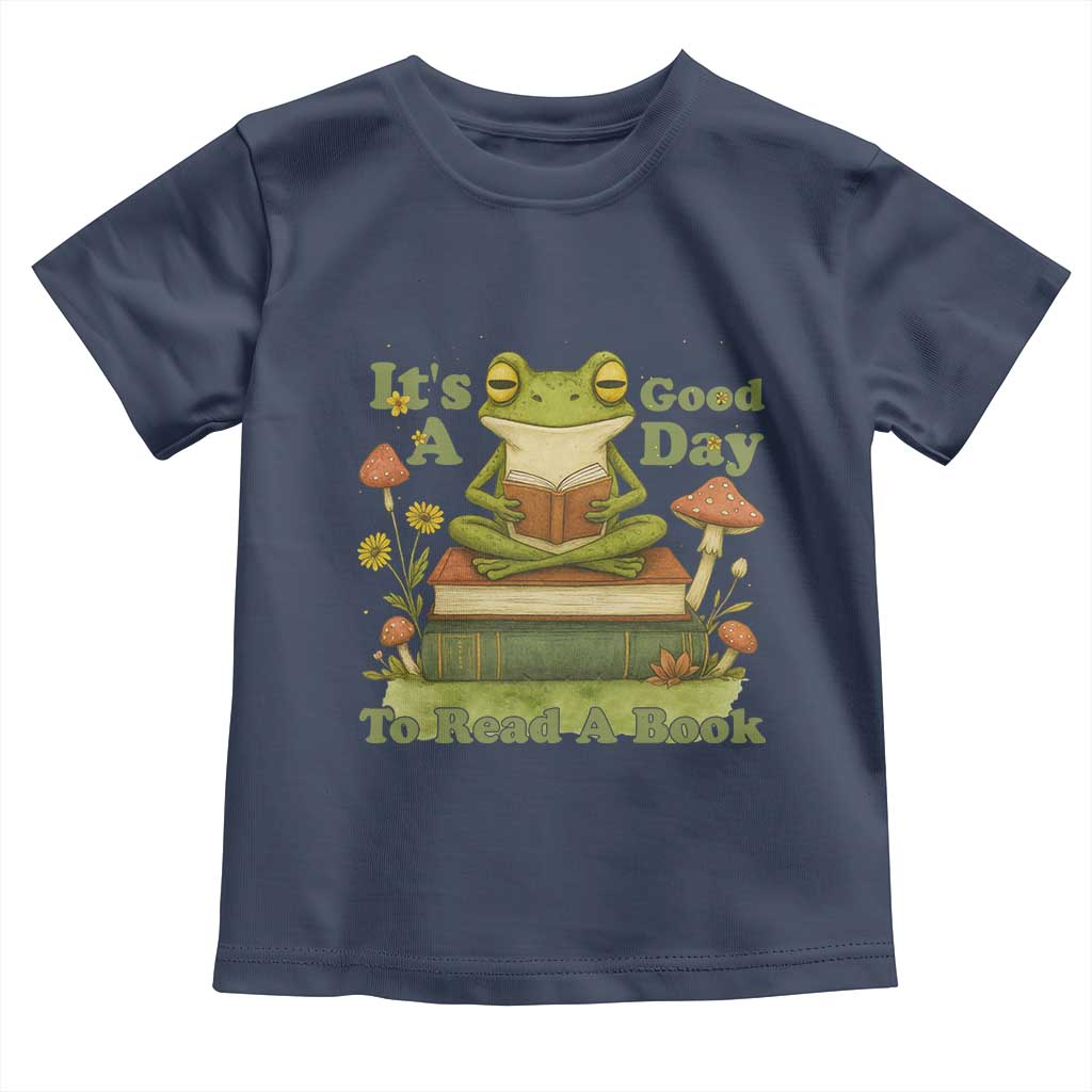 It Is A Good Day To Read A Book Toddler T Shirt Funny Frog Reading - Wonder Print Shop