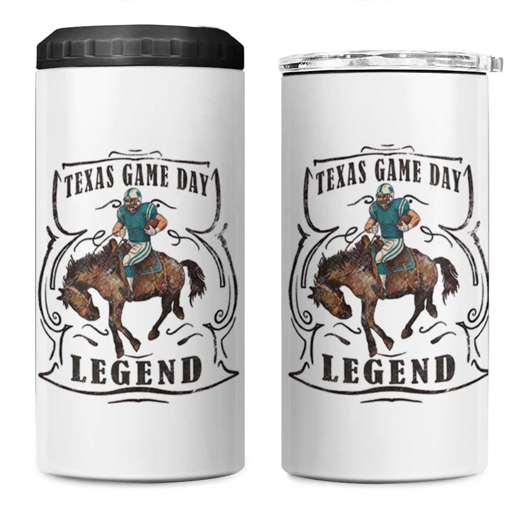 Texas Game Day Legend 4 in 1 Can Cooler Tumbler Funny Football Cowboy - Wonder Print Shop