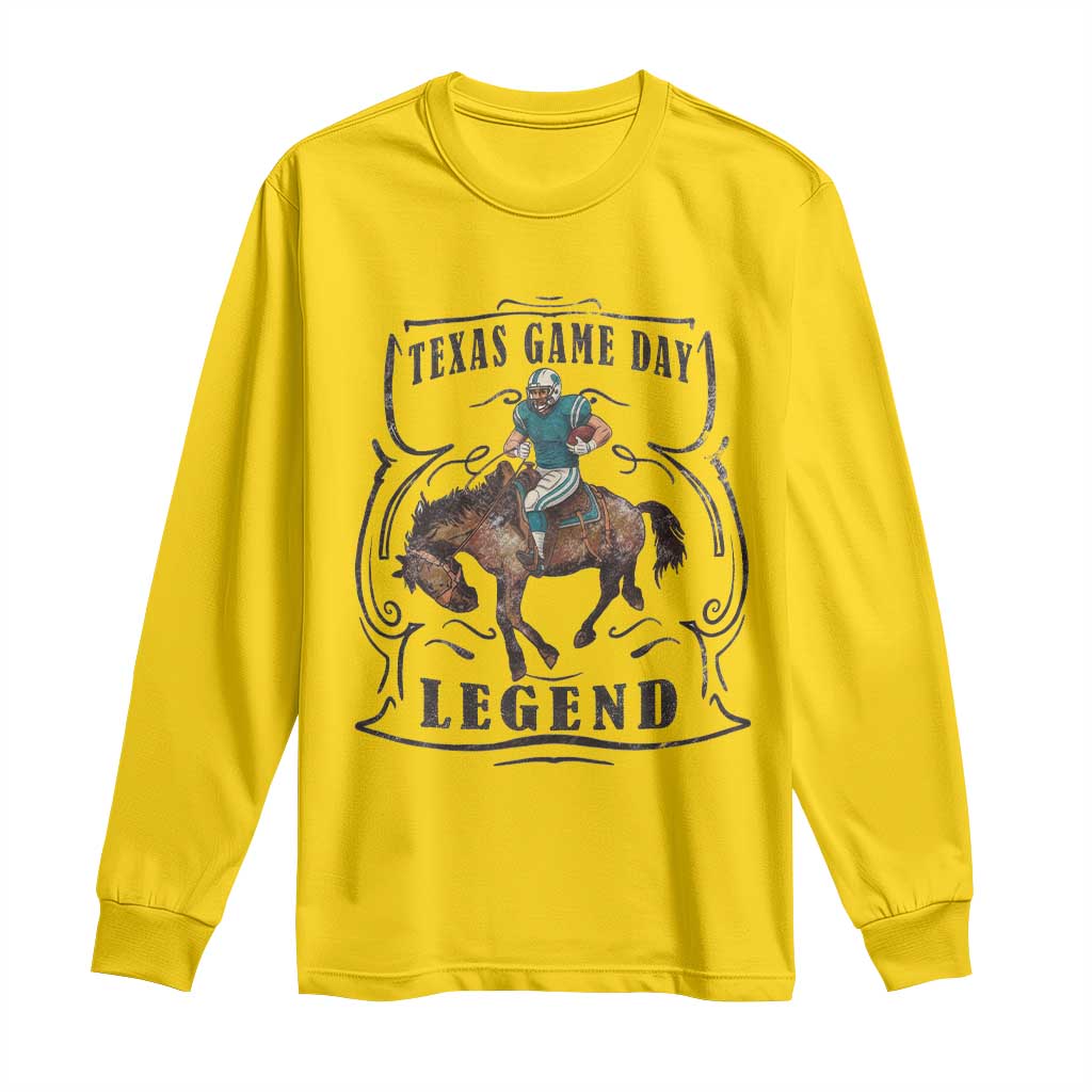 Texas Game Day Legend Long Sleeve Shirt Funny Football Cowboy - Wonder Print Shop