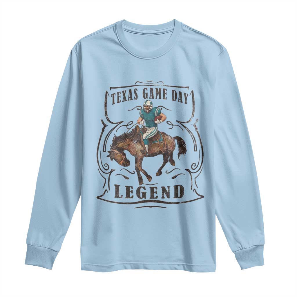 Texas Game Day Legend Long Sleeve Shirt Funny Football Cowboy - Wonder Print Shop
