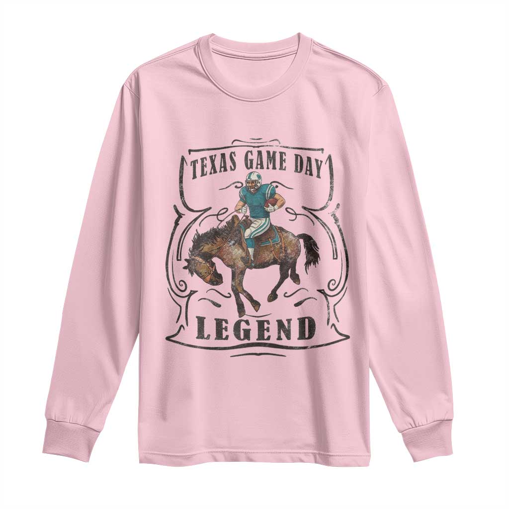 Texas Game Day Legend Long Sleeve Shirt Funny Football Cowboy - Wonder Print Shop