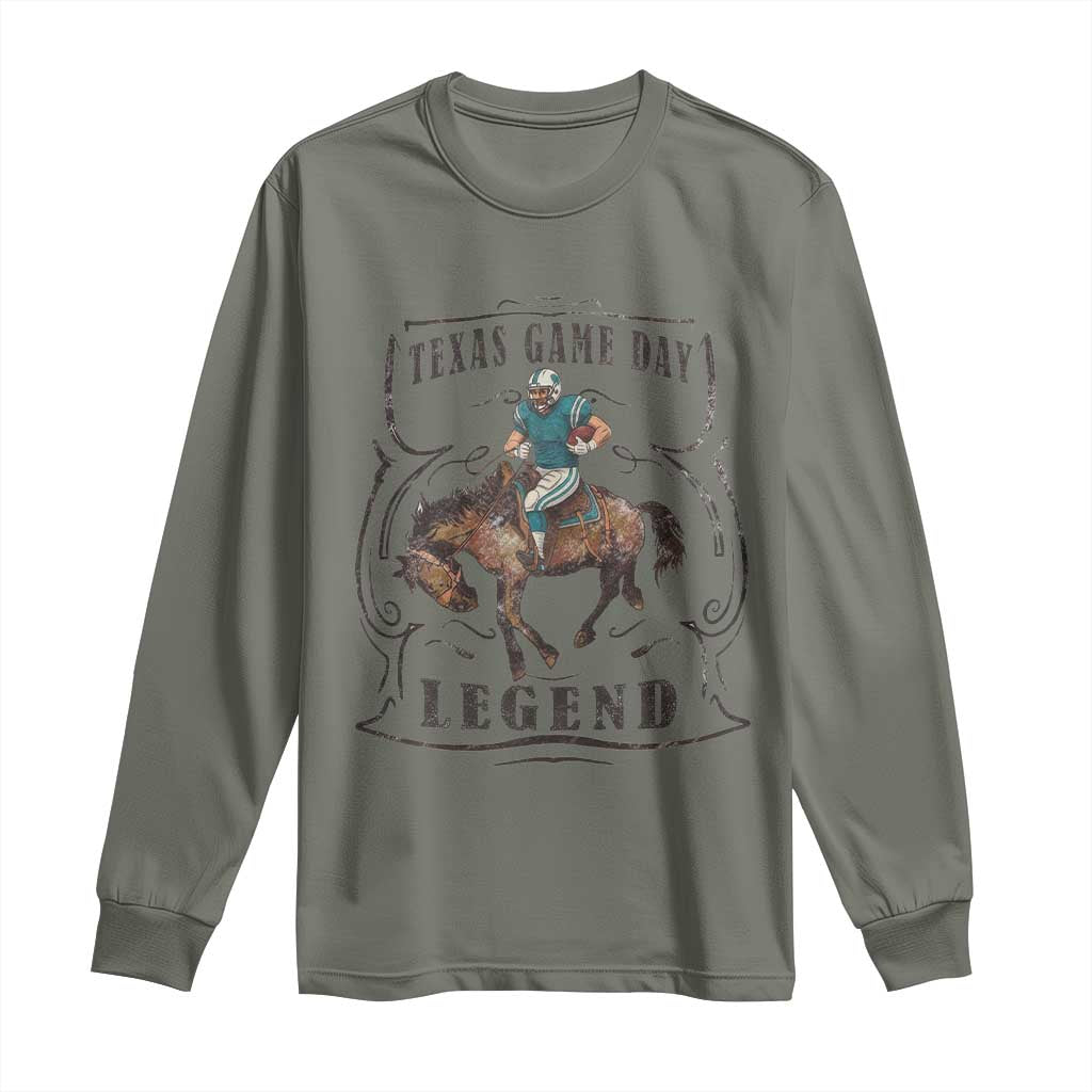 Texas Game Day Legend Long Sleeve Shirt Funny Football Cowboy - Wonder Print Shop