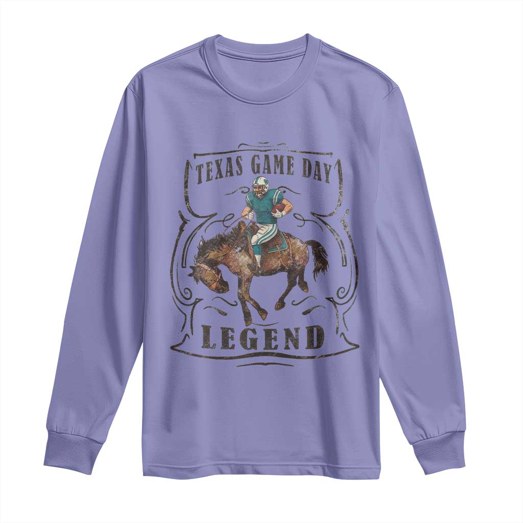 Texas Game Day Legend Long Sleeve Shirt Funny Football Cowboy - Wonder Print Shop