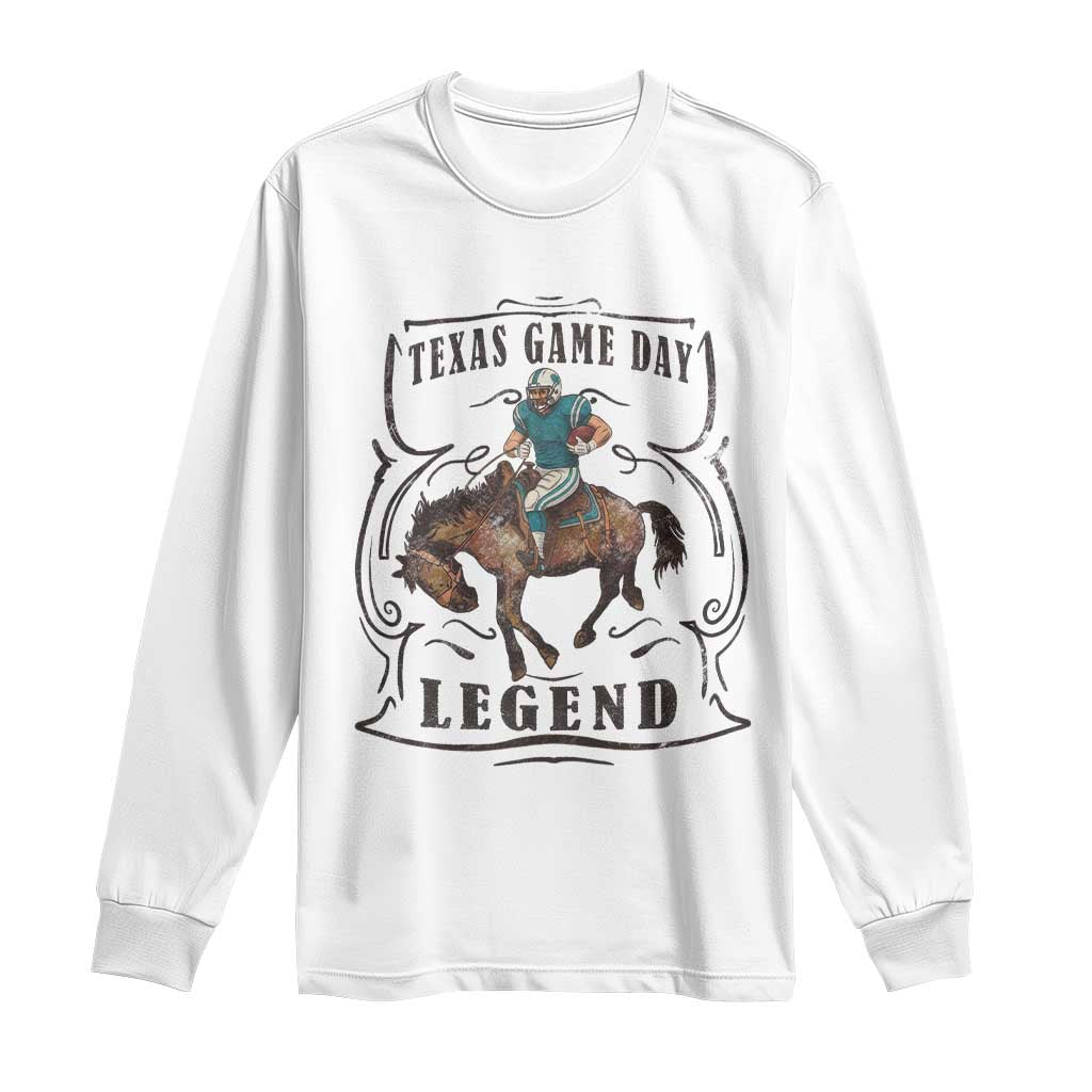 Texas Game Day Legend Long Sleeve Shirt Funny Football Cowboy - Wonder Print Shop