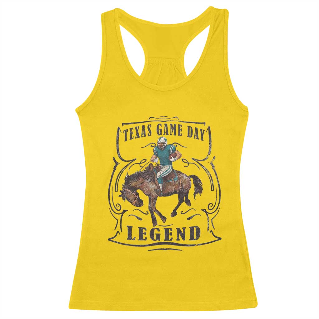 Texas Game Day Legend Racerback Tank Top Funny Football Cowboy - Wonder Print Shop