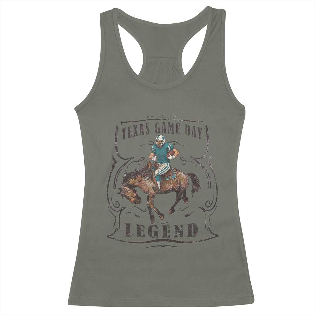 Texas Game Day Legend Racerback Tank Top Funny Football Cowboy - Wonder Print Shop