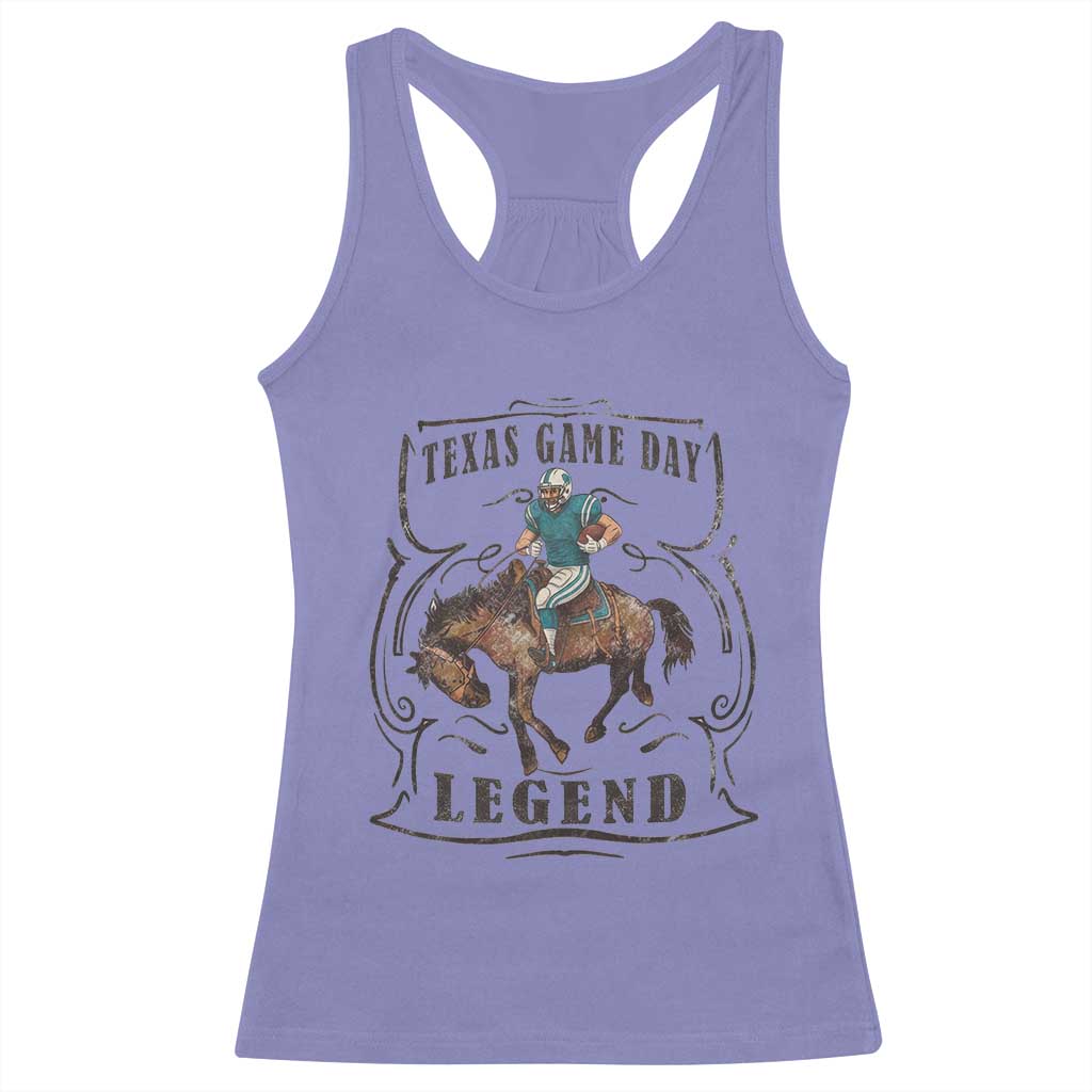 Texas Game Day Legend Racerback Tank Top Funny Football Cowboy - Wonder Print Shop