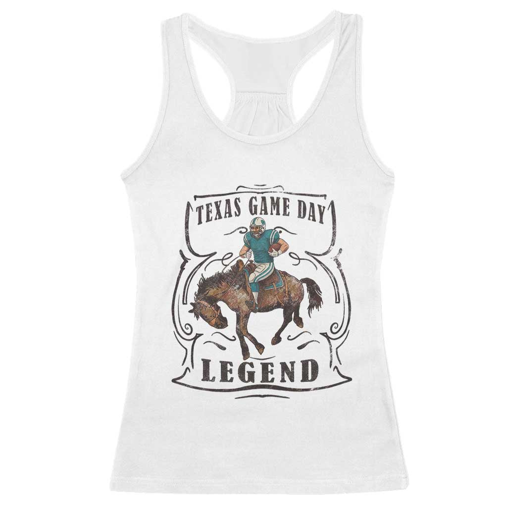 Texas Game Day Legend Racerback Tank Top Funny Football Cowboy - Wonder Print Shop