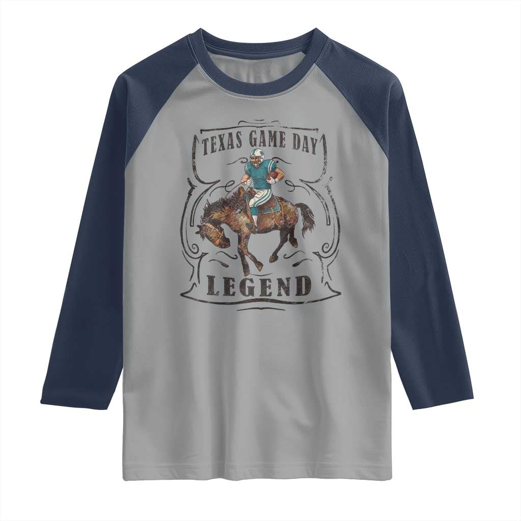 Texas Game Day Legend Raglan Shirt Funny Football Cowboy - Wonder Print Shop
