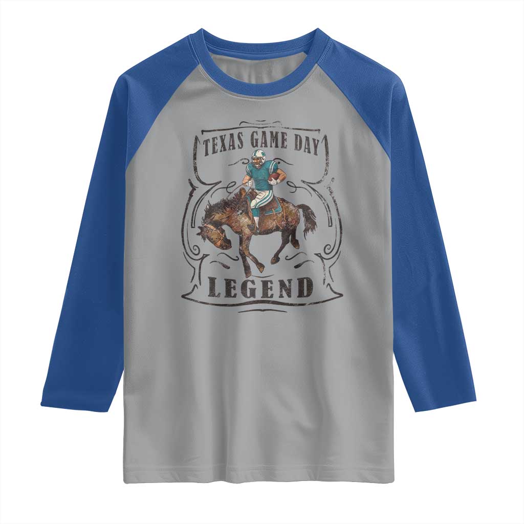 Texas Game Day Legend Raglan Shirt Funny Football Cowboy - Wonder Print Shop