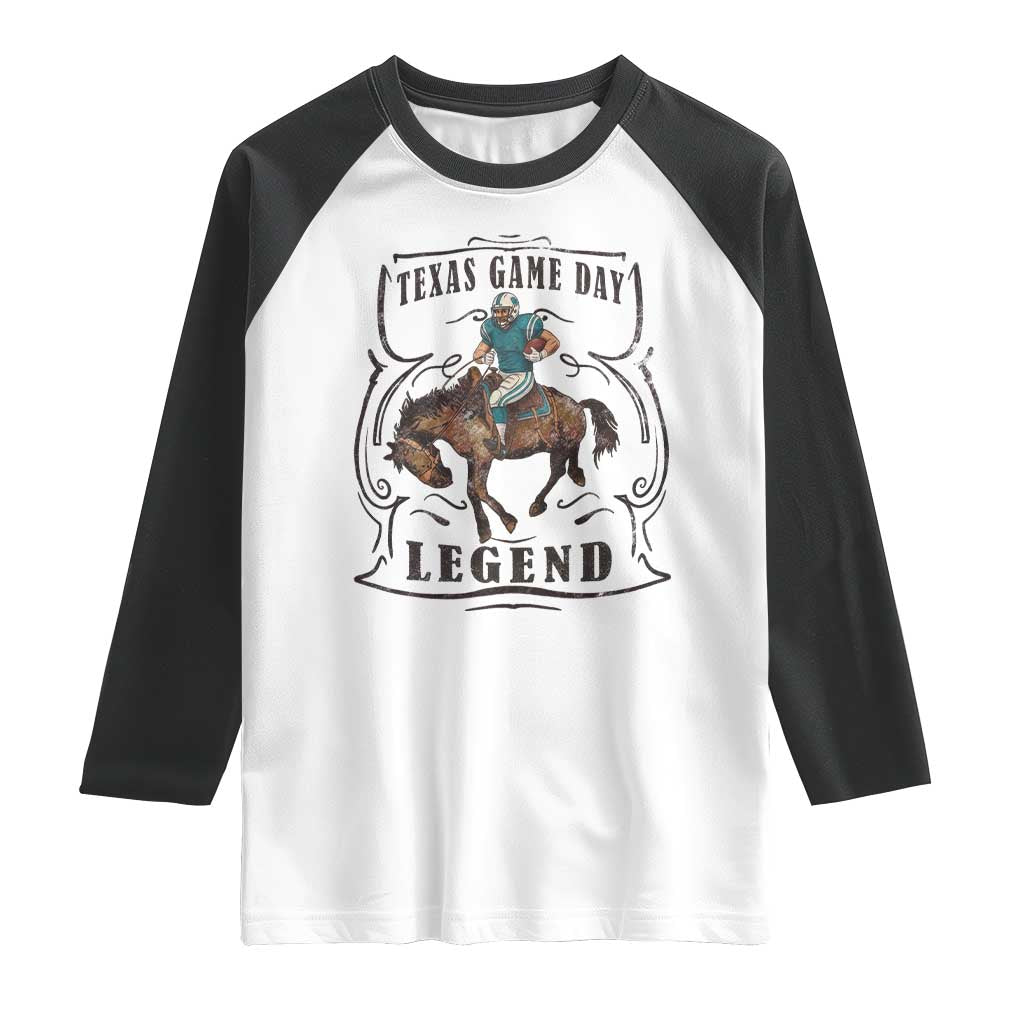 Texas Game Day Legend Raglan Shirt Funny Football Cowboy - Wonder Print Shop