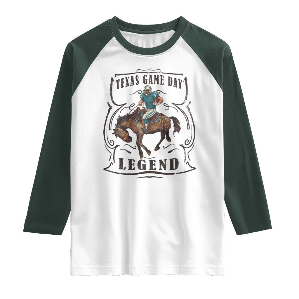 Texas Game Day Legend Raglan Shirt Funny Football Cowboy - Wonder Print Shop