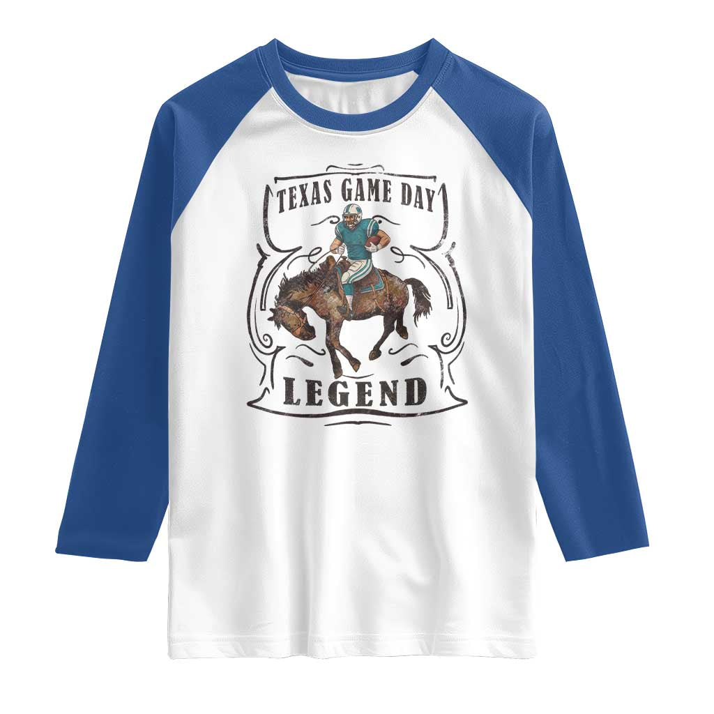 Texas Game Day Legend Raglan Shirt Funny Football Cowboy - Wonder Print Shop