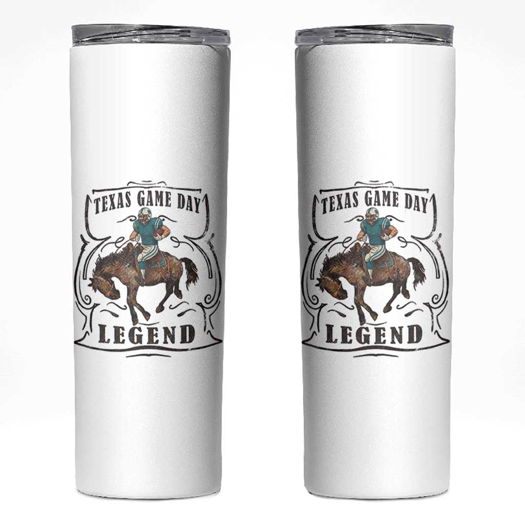 Texas Game Day Legend Skinny Tumbler Funny Football Cowboy - Wonder Print Shop