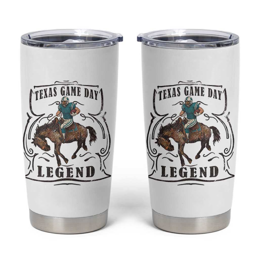 Texas Game Day Legend Tumbler Cup Funny Football Cowboy - Wonder Print Shop