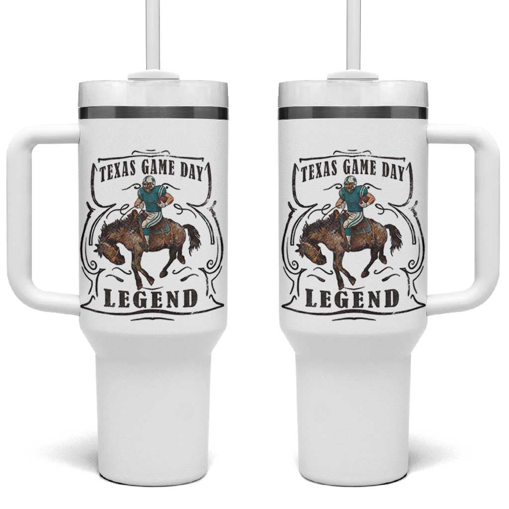 Texas Game Day Legend Tumbler With Handle Funny Football Cowboy - Wonder Print Shop