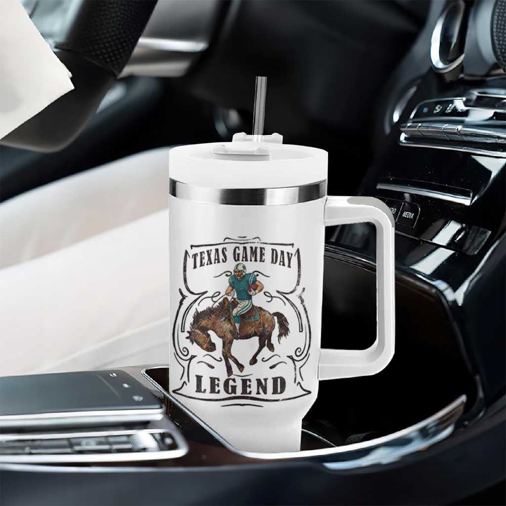 Texas Game Day Legend Tumbler With Handle Funny Football Cowboy - Wonder Print Shop