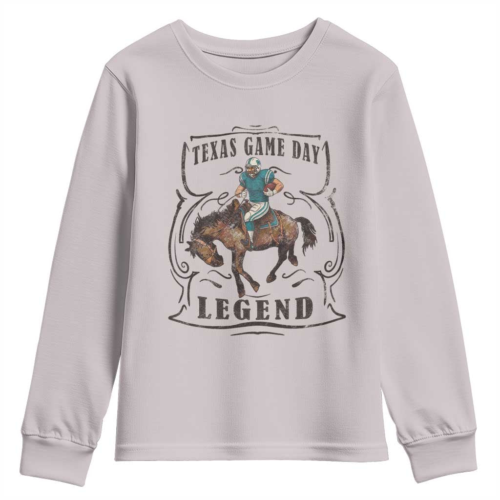 Texas Game Day Legend Youth Sweatshirt Funny Football Cowboy - Wonder Print Shop