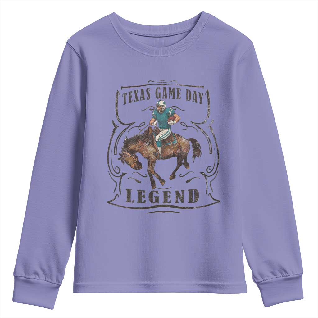 Texas Game Day Legend Youth Sweatshirt Funny Football Cowboy - Wonder Print Shop