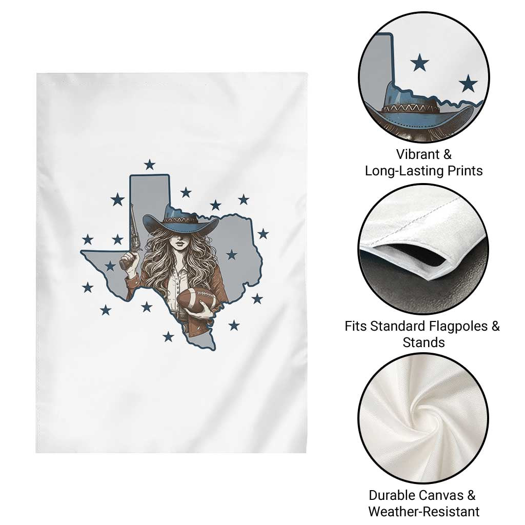 Funny Texas Cowgirl Garden Flag Football Lover Gift - Wonder Print Shop
