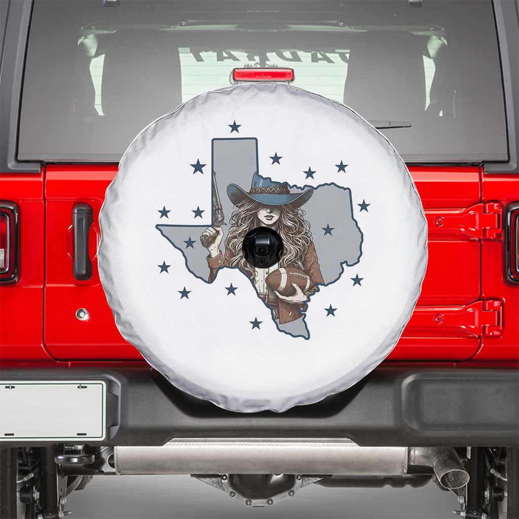 Funny Texas Cowgirl Spare Tire Cover Football Lover Gift - Wonder Print Shop