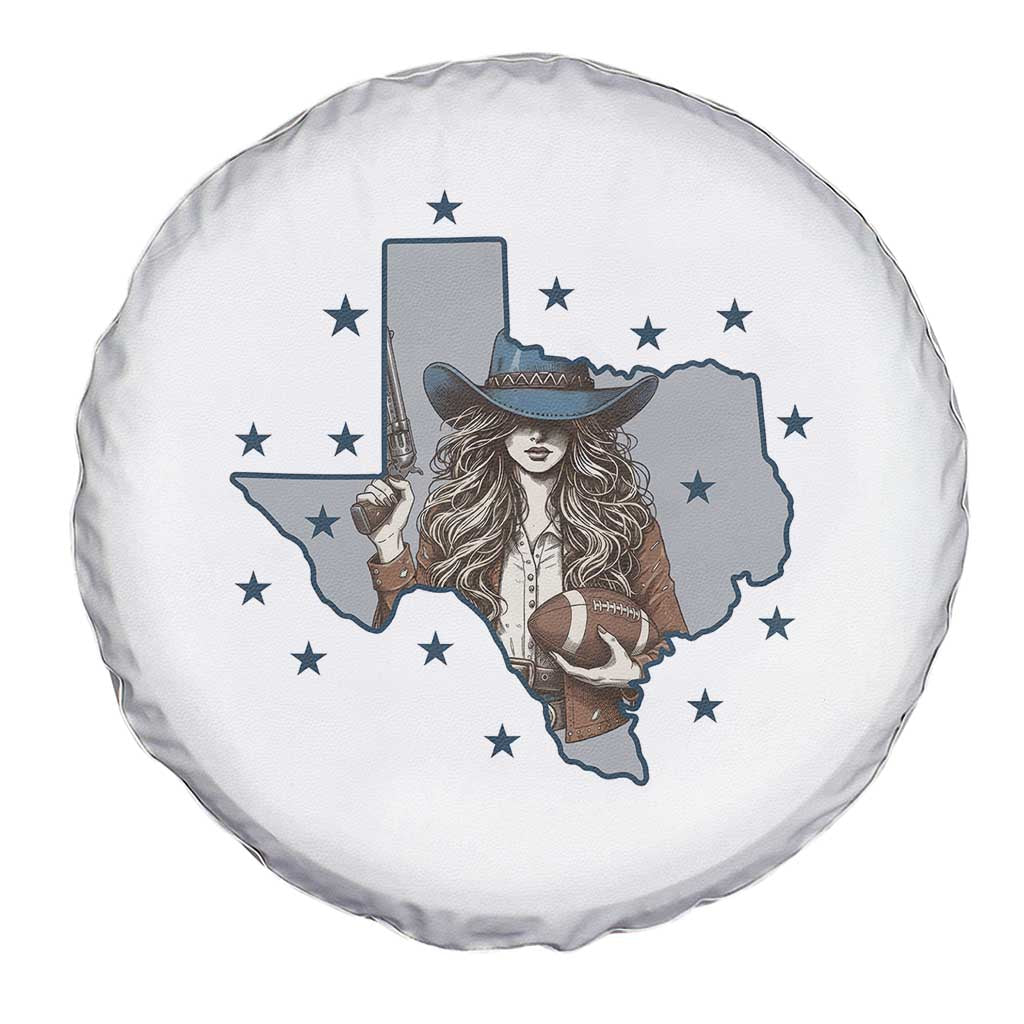 Funny Texas Cowgirl Spare Tire Cover Football Lover Gift - Wonder Print Shop