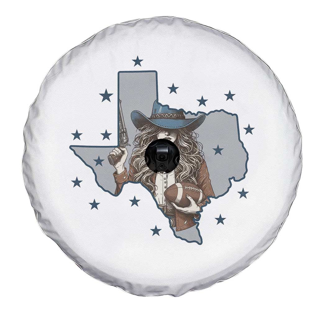 Funny Texas Cowgirl Spare Tire Cover Football Lover Gift - Wonder Print Shop