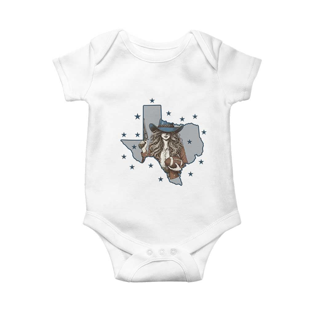 Funny Texas Cowgirl Baby Onesie Football Lover Gift - Wonder Print Shop