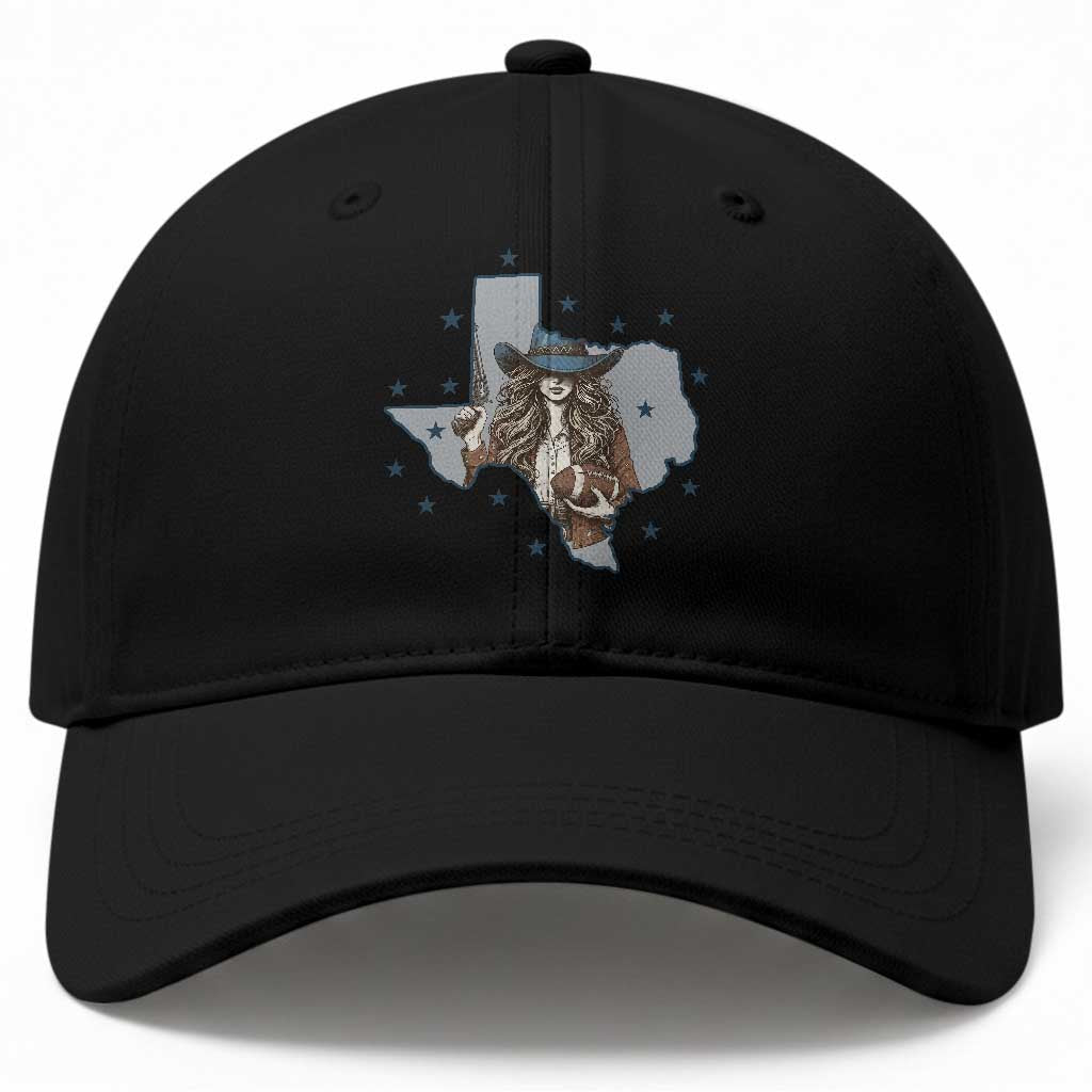 Funny TX Cowgirl Baseball Cap Football Lover Gift