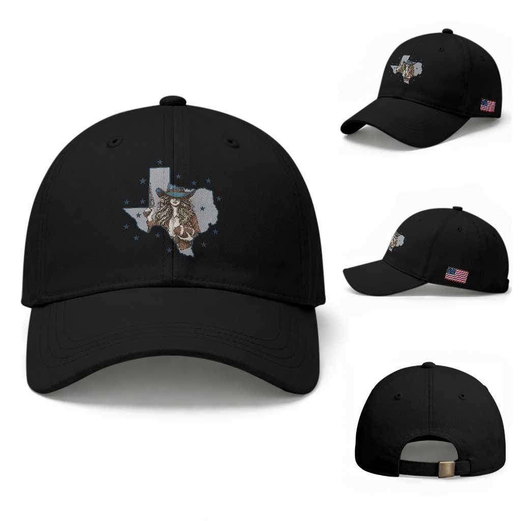 Funny TX Cowgirl Baseball Cap Football Lover Gift