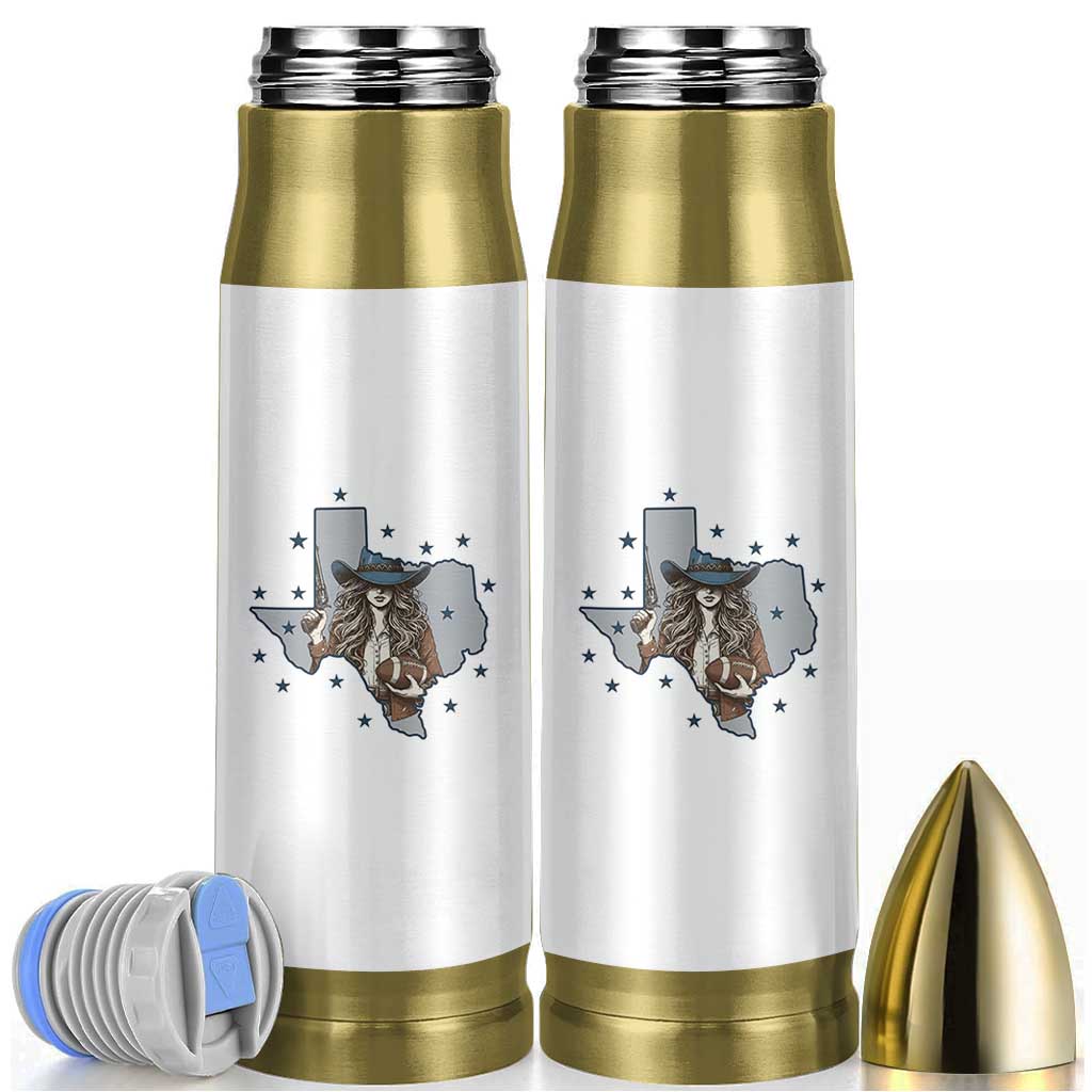Funny Texas Cowgirl Bullet Tumbler Football Lover Gift - Wonder Print Shop