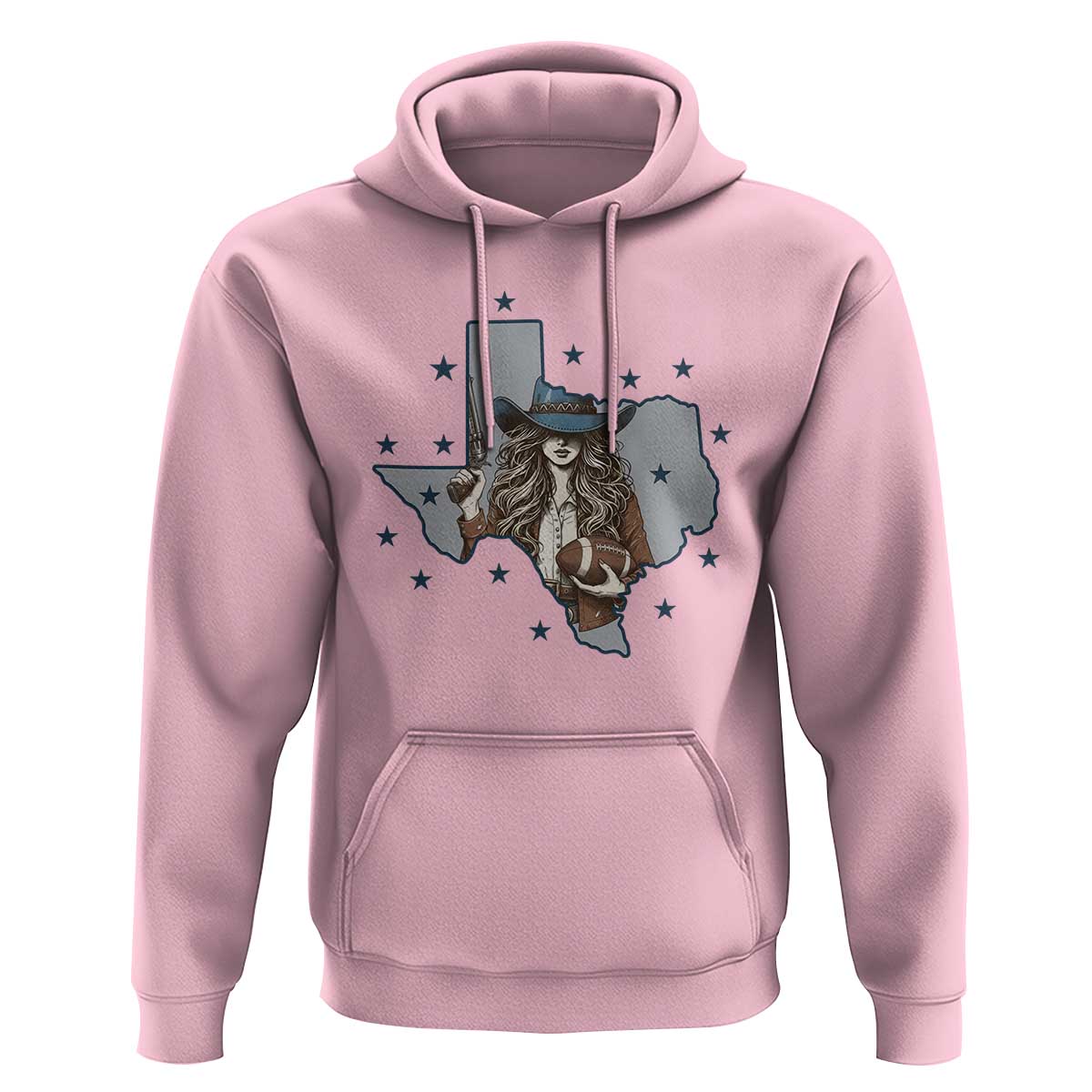 Funny Texas Cowgirl Hoodie Football Lover Gift - Wonder Print Shop