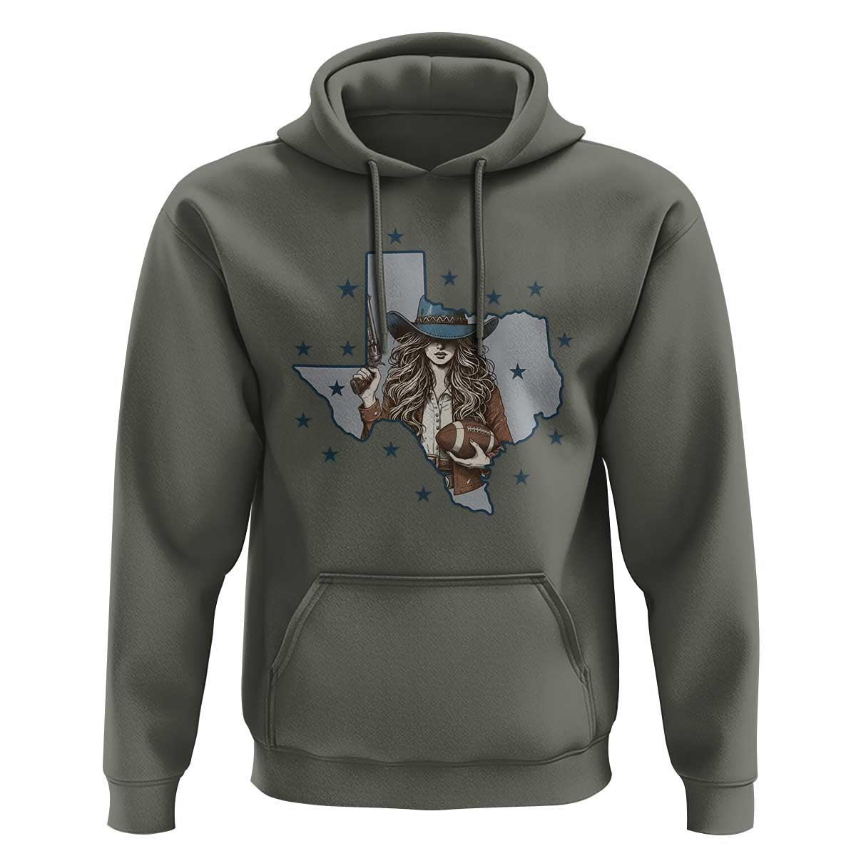 Funny Texas Cowgirl Hoodie Football Lover Gift - Wonder Print Shop