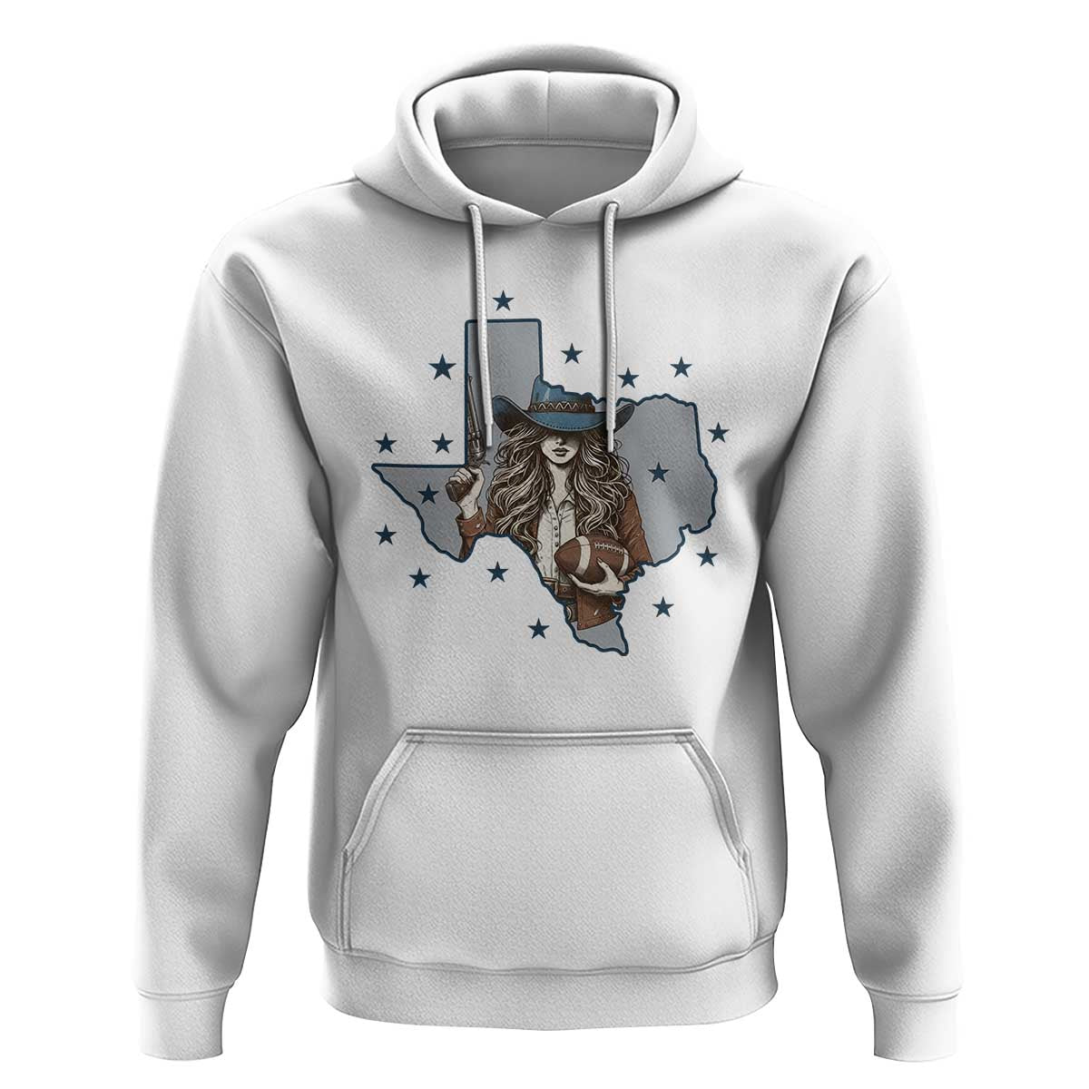 Funny Texas Cowgirl Hoodie Football Lover Gift - Wonder Print Shop