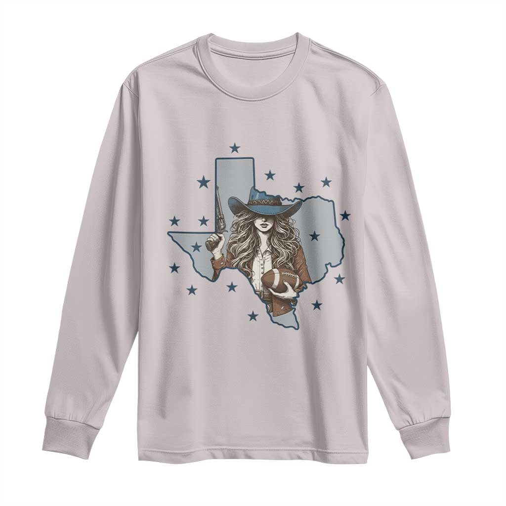 Funny Texas Cowgirl Long Sleeve Shirt Football Lover Gift - Wonder Print Shop
