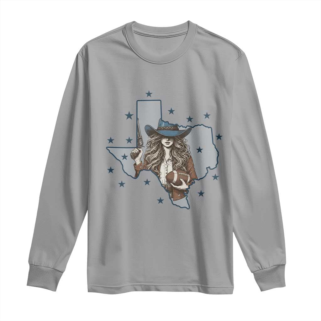 Funny Texas Cowgirl Long Sleeve Shirt Football Lover Gift - Wonder Print Shop